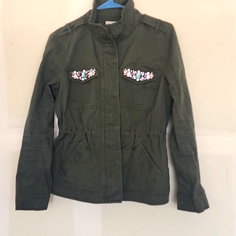 Dark green denim jacket